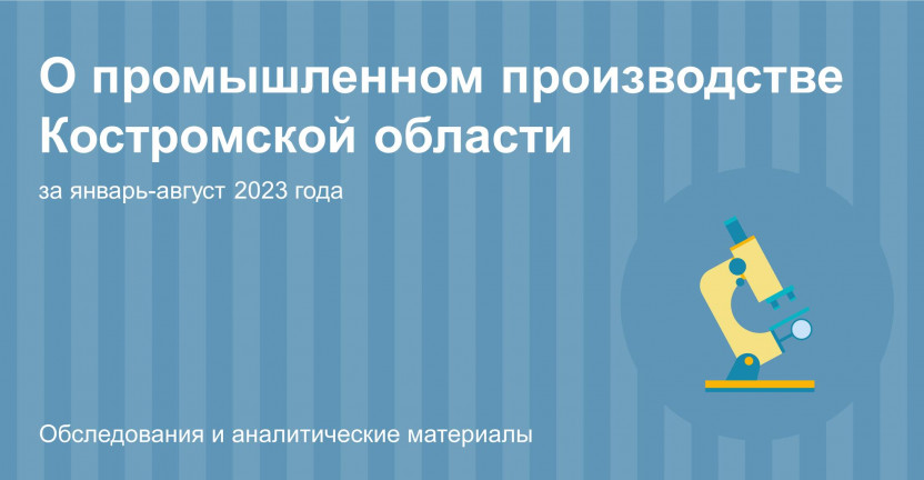 Промышленное производство в Костромской области за январь - август 2023 года